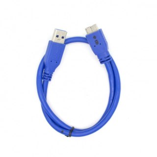 Kabel USB 3.0-Micro 0,5 m. niebieski