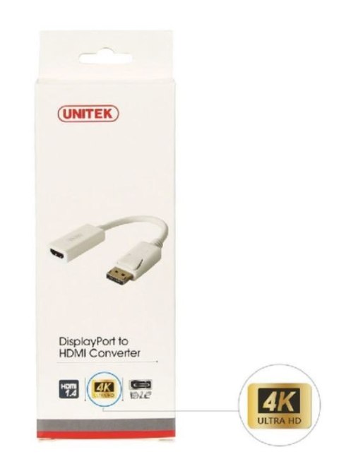 Adapter DisplayPort - HDMI 4K; Y-6332 BIAŁY