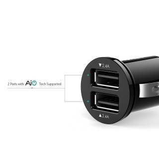 CC-S1 Mini ładowarka samochodowa 2xUSB AiPower 4.8A 24W