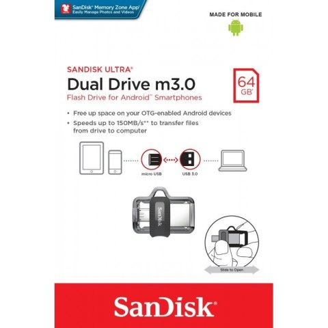 Pendrive ULTRA DUAL DRIVE m3.0 64GB 150MB/s