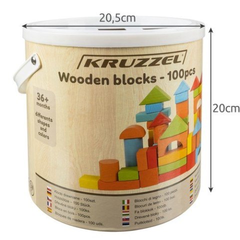 Klocki drewniane- 100szt. Kruzzel 22666 Kruzzel Klocki drewniane- 100szt. Kruzzel 22666 Kruzzel