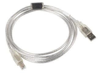 Kabel USB 2.0 AM-BM 3M Ferryt przezroczysty