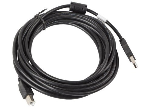 Kabel USB 2.0 AM-BM 5M Ferryt czarny