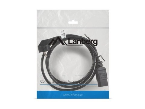 Kabel zasilający CEE 7/7 - IEC 320 C19 16A VDE 1.8M czarny