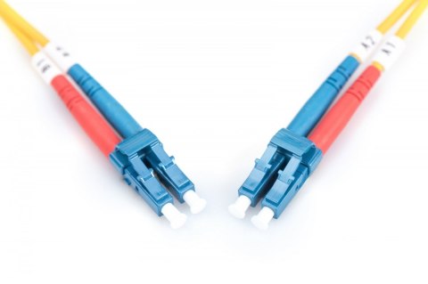 Patchcord FO SM 09/125 OS2 LC-LC duplex 1m Żółty