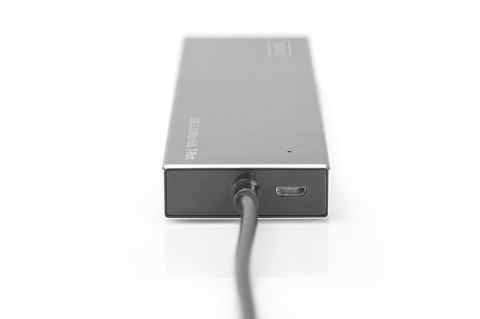 HUB/Koncentrator 7-portowy USB 3.0 SuperSpeed, aktywny, aluminium