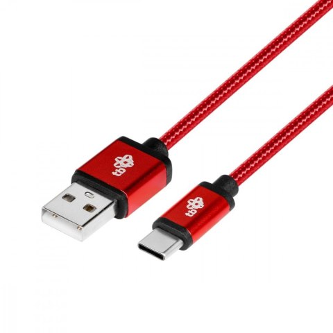 Kabel USB-USB C 1.5m rubinowy sznurek Kabel USB-USB C 1.5m rubinowy sznurek
