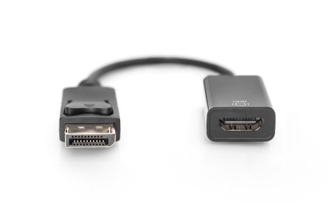 Kabel adapter DisplayPort z zatrzaskiem 1080p 60Hz FHD Typ DP/HDMI A M/Ż 0,2m Czarny