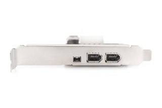 Karta (Kontroler) Firewire (400) PCI Exp., 2xZew. 1xZew.(Mini) IEEE1394a 6pin+Mini,Low Profile,VT6308P