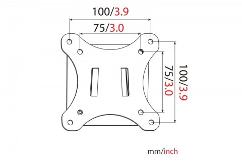 Uchwyt ścienny pojedynczy, 1xLCD, max. 27", max. obciążenie 18kg, poziomnica