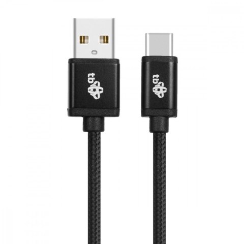 Kabel USB-USB C 1.5m czarny sznurek