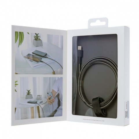 Kabel CB-BAL3 wzmocniony nylonowy Quick Charge Lightning-USB | 1.2m | certyfikat MFi Apple Kabel CB-BAL3 wzmocniony nylonowy Quick Charge Lightning-USB | 1.2m | certyfikat MFi Apple