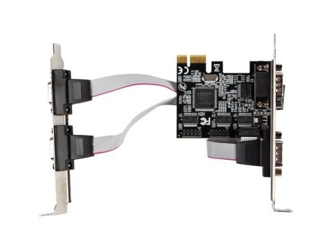 Karta PCI Express - COM 9Pin x4 + Śledzie Low Profile