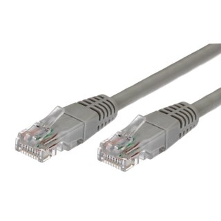 Kabel Patchcord miedziany kat.5e RJ45 UTP 5m szary