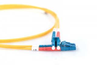 Patchcord FO Singlemode 09/125 OS2 LC-LC duplex 5m Żółty