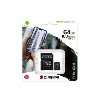 Karta pamięci microSD 64GB Canvas Select Plus 100MB/s Adapter