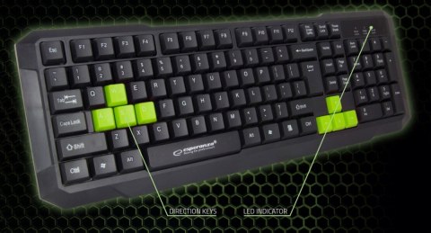 Klawiatura przewodowa Gaming Usb Aspis Zielona Klawiatura przewodowa Gaming Usb Aspis Zielona