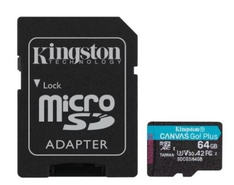 Karta pamięci microSD 64GB Canvas Go Plus 170/70MB/s Adapter